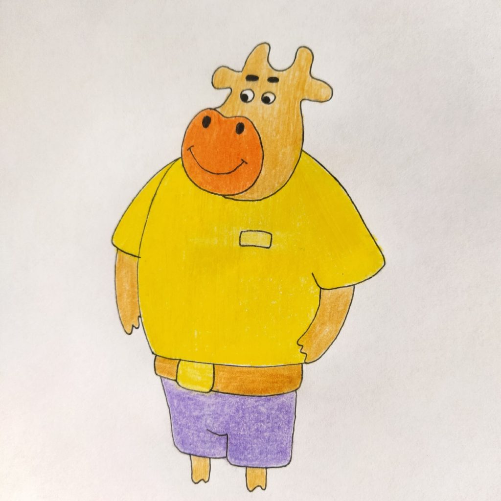 Оранжевая корова папа бык